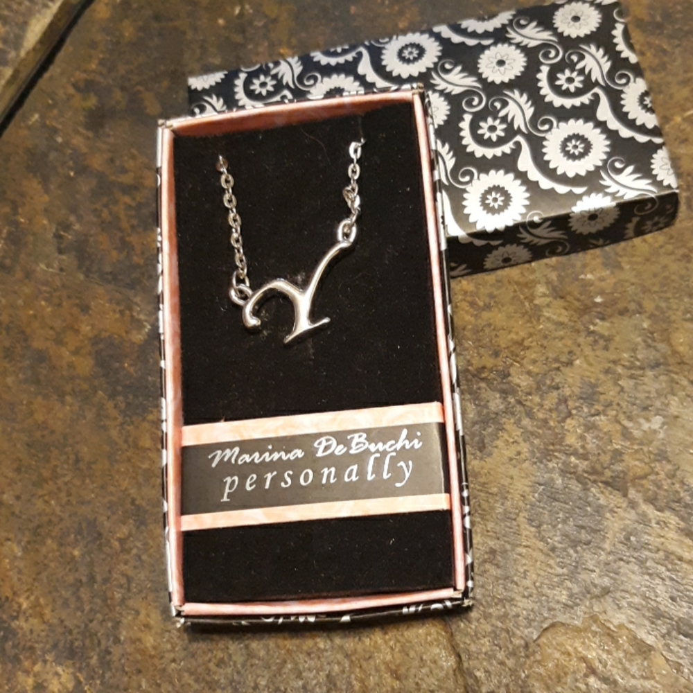 Letter  Y  initial necklace